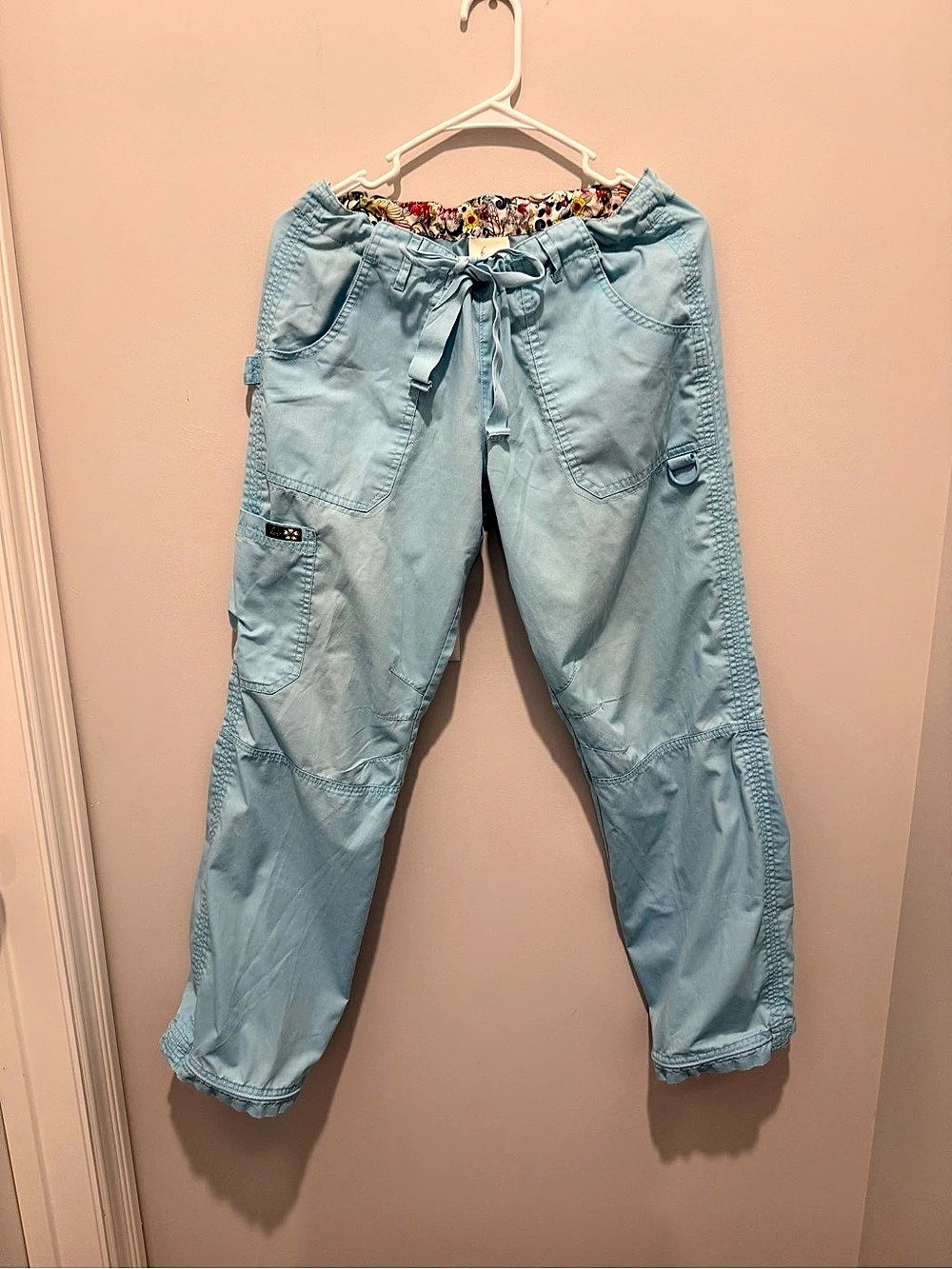 Koi Ciel Blue Lindsay scrub pants - Small